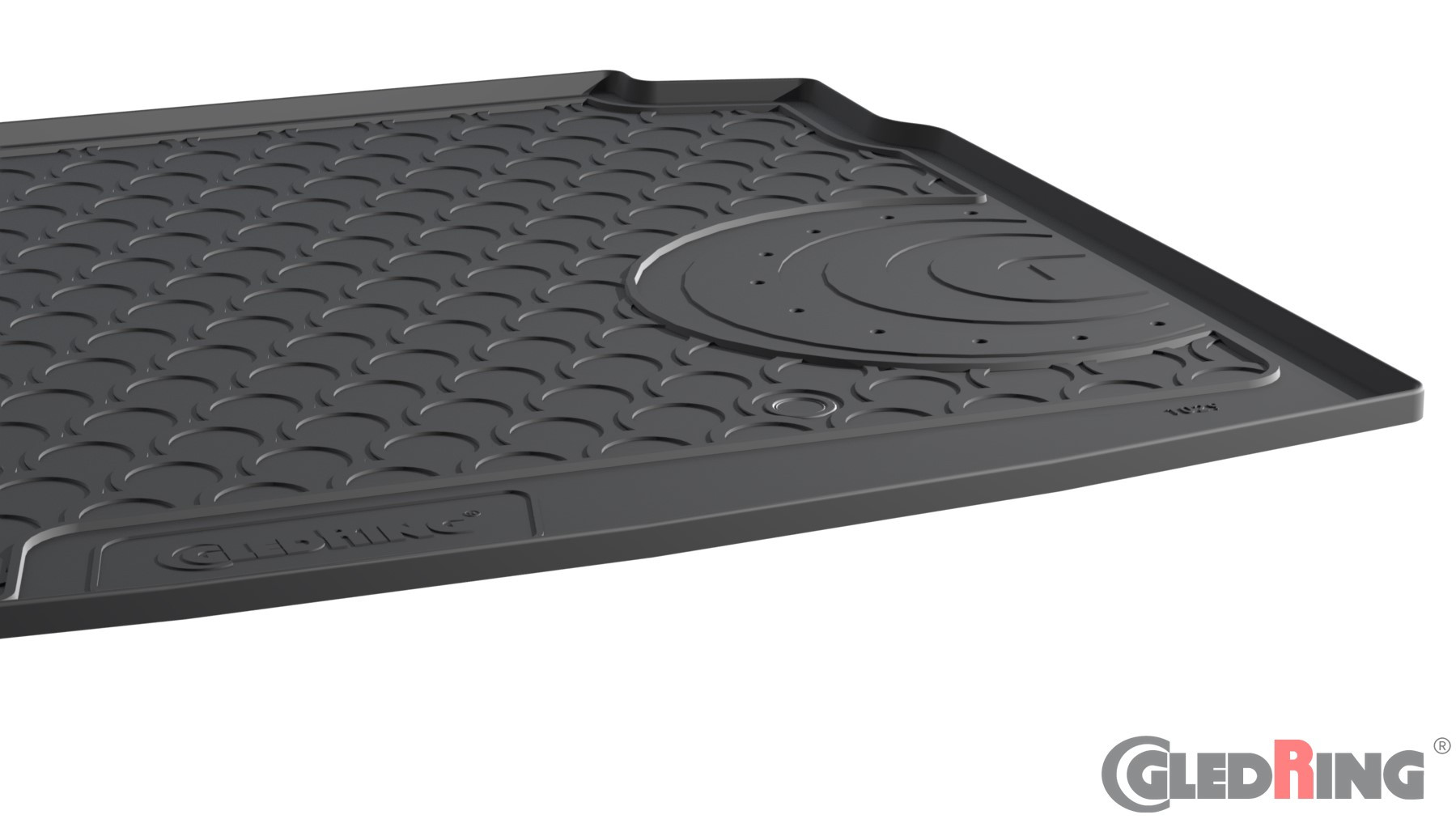 Original Gledring Premium Gummi Kofferraummatte - VOLKSWAGEN Golf V/VI HB (mit Res.Rad) 2003-2012